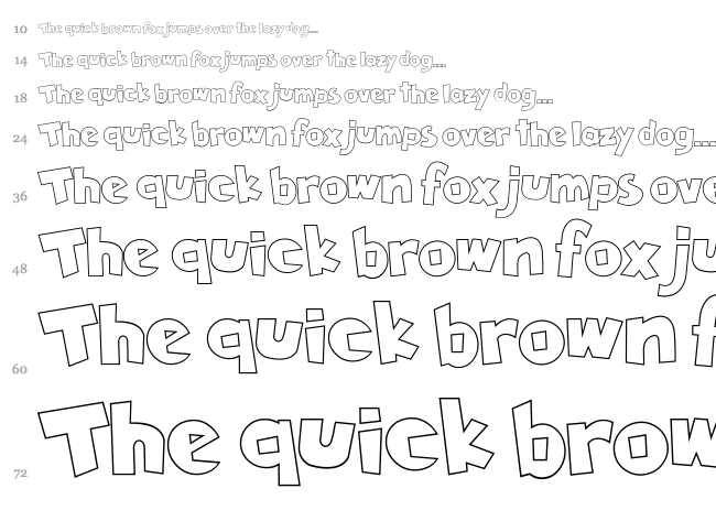 Tiki Tropic font waterfall